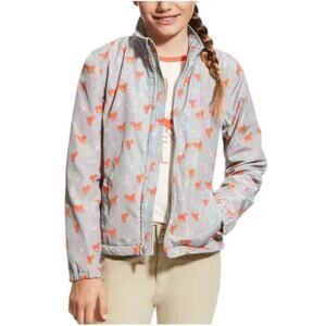 ARIAT Size 10 Gray Orange Horses Light Jacket